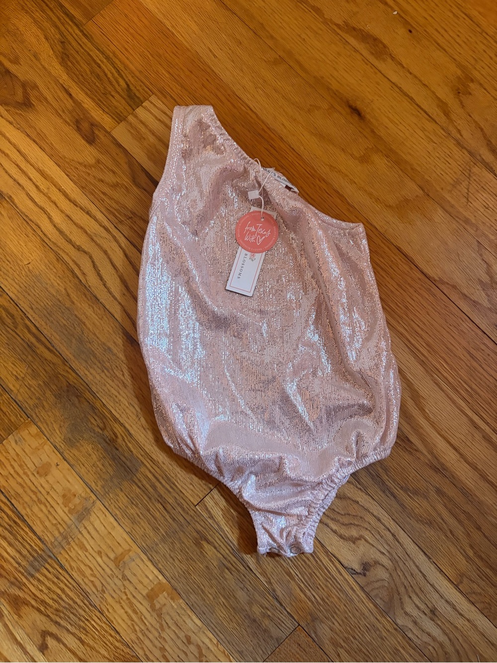 Sparkle Pink Girls' Sequin One-Piece Bodysuit - Unbranded